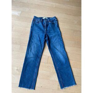 Denim Forum blue "The Arlo High Rise Straight" Womens jeans sz 25 button fly